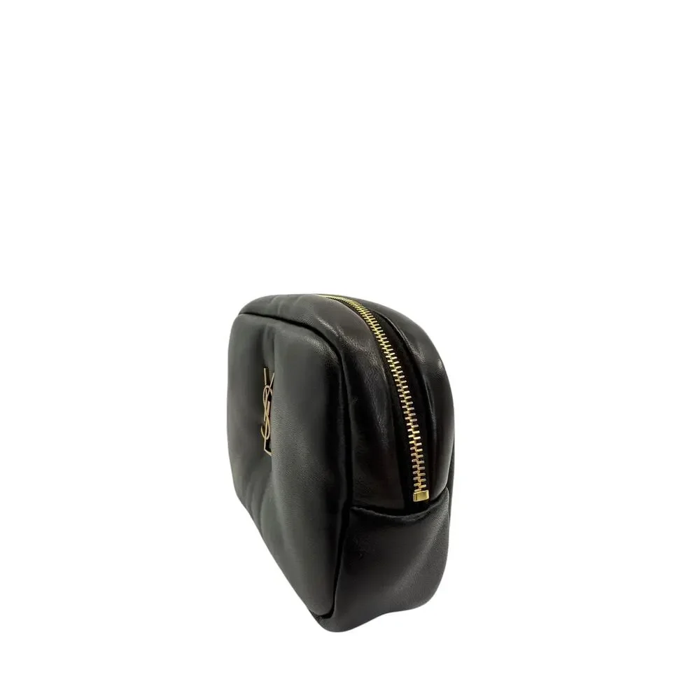 Saint Laurent Mini Leather Cosmetic Case